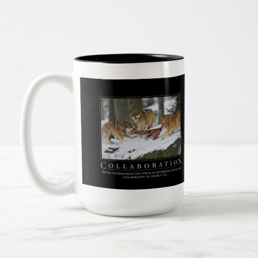 共同のDemotivationalのマグ ツートーンマグカップ (左)