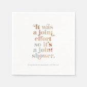 共同エフォートカップルの赤ちゃんシャワーナプキン スタンダードカクテルナプキン (正面)