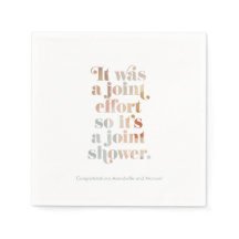 共同エフォートカップルの赤ちゃんシャワーナプキン