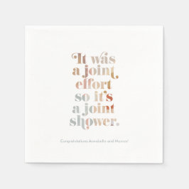 共同エフォートカップルの赤ちゃんシャワーナプキン スタンダードカクテルナプキン
