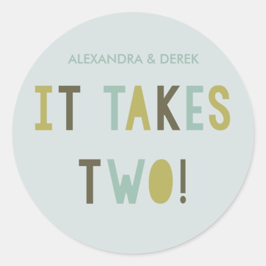 共同エフォートラウンドステッカー//アクア ラウンドシール (正面)