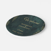 共同エレガント二重誕生日ツインポスター ペーパープレート (アングル)