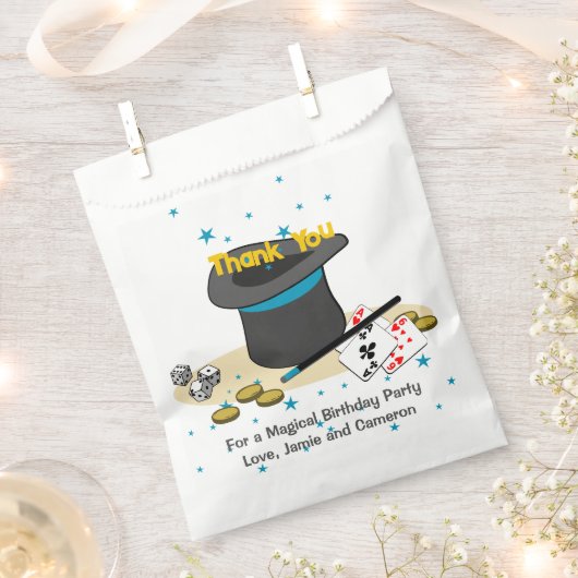 共同キッズマジカルバースデーパーティーありがとう フェイバーバッグ (クリップ留めされた状態)