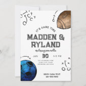 共同スポーツ誕生日招待状 招待状 (正面)