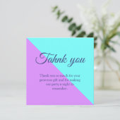 共同ツイン宇宙誕生日パーティーボーイガール サンキューカード (スタンド正面)