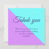 共同ツイン宇宙誕生日パーティーボーイガール サンキューカード (正面)