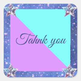 共同ツイン宇宙誕生日パーティーボーイガール スクエアシール