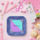 共同ツイン宇宙誕生日パーティーボーイガール ペーパープレート (パーティー)