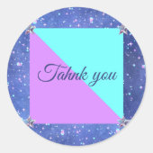 共同ツイン宇宙誕生日パーティーボーイガール ラウンドシール (正面)