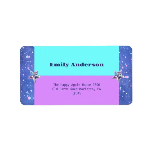 共同ツイン宇宙誕生日パーティーボーイガール ラベル (正面)