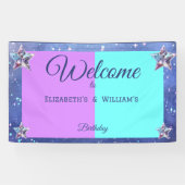 共同ツイン宇宙誕生日パーティーボーイガール 横断幕 (横)