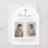 共同バプテスマ2フォトアーチサンキューカード 招待状 (正面)