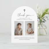 共同バプテスマ2フォトアーチサンキューカード 招待状 (スタンド正面)