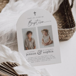 共同バプテスマ2フォトアーチ招待状 招待状