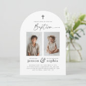 共同バプテスマ2フォトアーチ招待状 招待状 (スタンド正面)