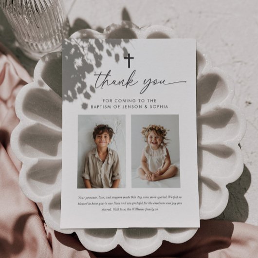 共同バプテスマ2写真ウェルカムサイン サンキューカード