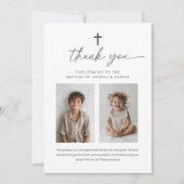 共同バプテスマ2写真ウェルカムサイン サンキューカード (正面)