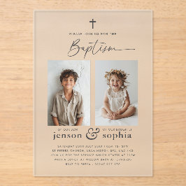 共同バプテスマ2写真招待状 アクリル招待状