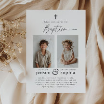 共同バプテスマ2写真招待状