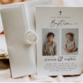 共同バプテスマ2写真招待状 招待状