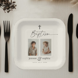 共同バプテスマ2写真 ペーパープレート