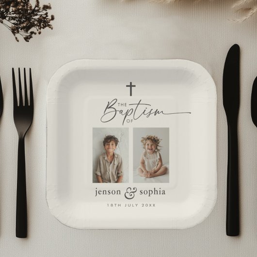 共同バプテスマ2写真 ペーパープレート