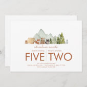 共同バースデーパーティー – アドベンチャーアワイテーマ 招待状 (正面/裏面)