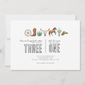 共同バースデーパーティー – ウェスタンロデオテーマ 招待状 (正面)