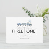 共同バースデーパーティー – トレインテーマ 招待状 (スタンド正面)