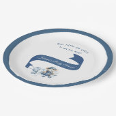 共同パイロットが彼の方法にある男の赤ちゃんシャワープレート ペーパープレート (アングル)