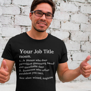共同パーソナライズされた作業者の役職の定義 Tシャツ