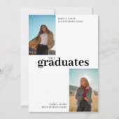 共同モダン卒業パ祝ティー 招待状 (正面)