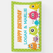 共同モンスターバースデーパーティーのサイン 横断幕 (縦)