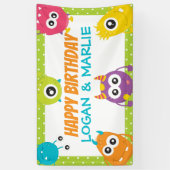 共同モンスターバースデーパーティーのサイン 横断幕 (縦)