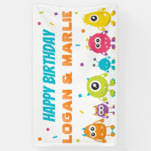 共同モンスターバースデーパーティーのサイン 横断幕 (縦)