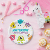 共同モンスターバースデーパーティー ペーパープレート (パーティー)