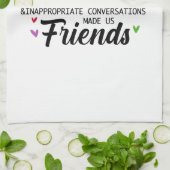 共同ワーカーの引用文 – 私たち共同ワーカーの友人 キッチンタオル (折り畳み)