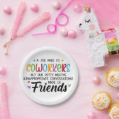 共同ワーカーの引用文 – 私たち共同ワーカーの友人 ペーパープレート (パーティー)