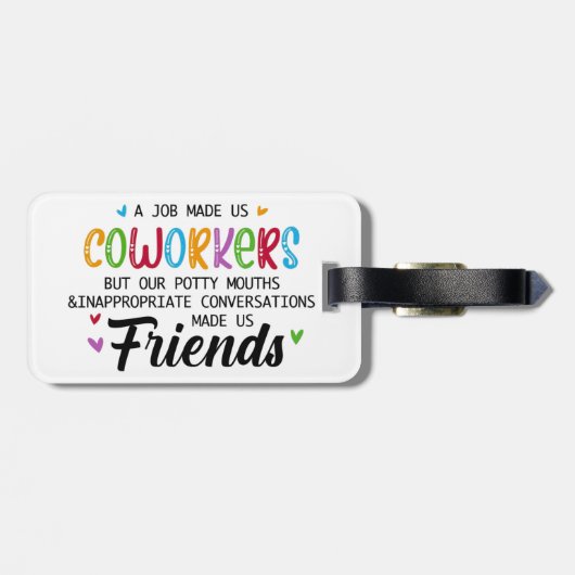 共同ワーカーの引用文 – 私たち共同ワーカーの友人 ラゲッジタグ (裏面横)