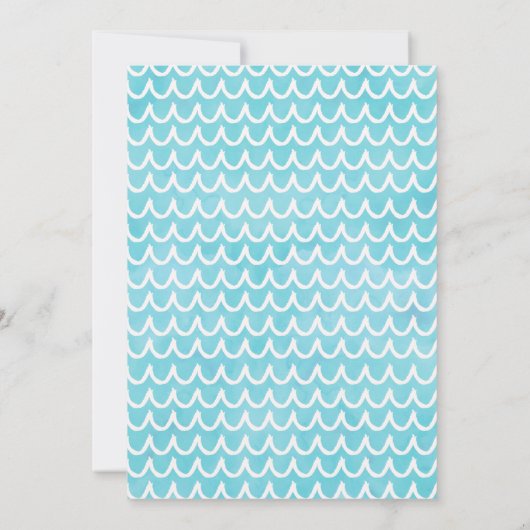 共同人魚および鮫の誕生日の招待状 招待状 (裏面)