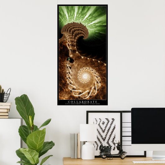 共同作業 ポスター (ホームオフィス)