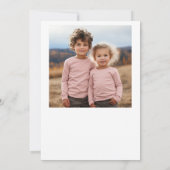 共同兄弟ポートレート写真 ミニマル ボーホー 誕生日 招待状 (裏面)