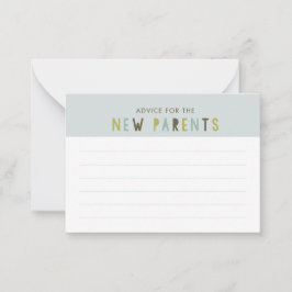 共同努力カップル赤ちゃんシャワーアドバイスカード アドバイスカード