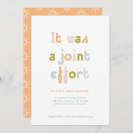 共同努力赤ちゃんシャワー招待状 招待状