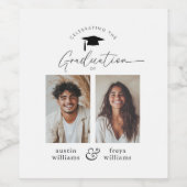 共同卒業パーティー2写真 ワインラベル (シングルラベル)