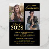 共同卒業実在金箔招待状 箔招待状 (正面)