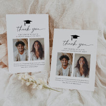 共同卒業2写真サンキューカード