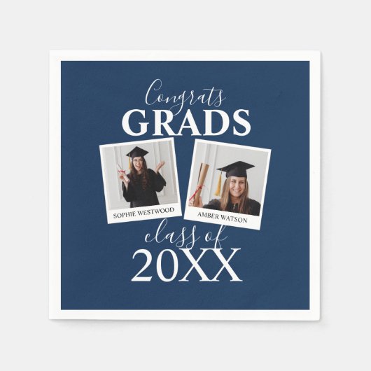 共同卒業 | 2フォトナプキンス スタンダードカクテルナプキン (正面)