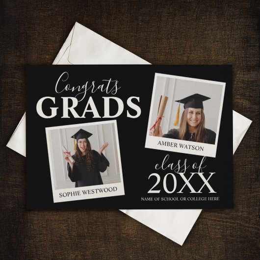 共同卒業 | 2フォト招待状 招待状