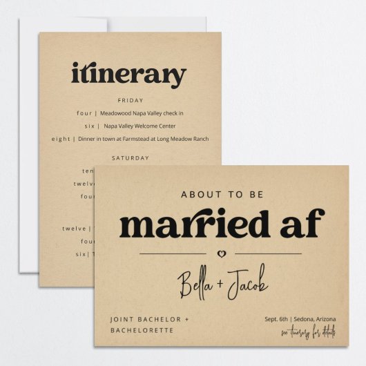 共同学士とバチェロレッテの日程 招待状